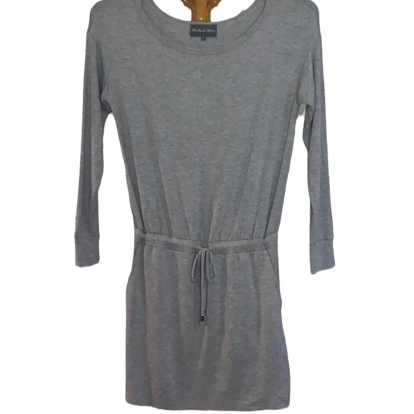 🌸2/$25 Michael Stars Grey Super Soft Long-sleeve Mini Dress - Picture 1 of 8